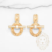 Studs - Or 18K jaune fermoir à bascule coupe diamant - BOG1279