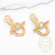 Studs - Or 18K jaune fermoir à bascule coupe diamant - BOG1279