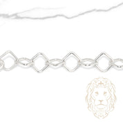 Bracelet - Argent losanges 10mm - BRS594