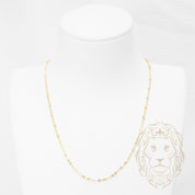Chaîne - Or 10K jaune paillettes coupe diamant & rolo 2.4mm - CHG1291