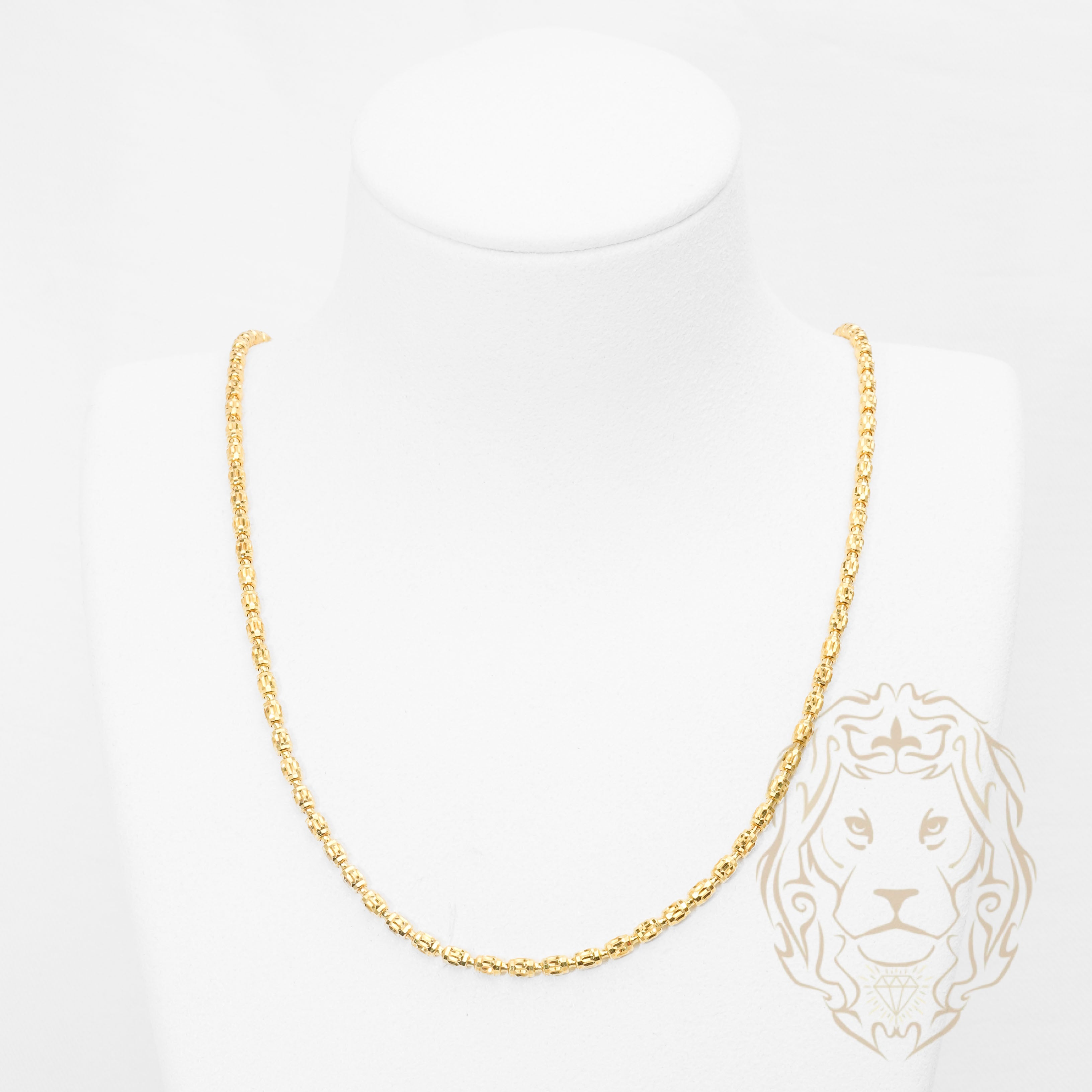 Chaîne - Or 10K jaune baril coupe diamant 2.8mm - CHG1315