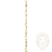 Chaîne - Or 10K jaune paillettes coupe diamant & rolo 2.4mm - CHG1291