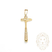 Pendentif - Or 18K jaune marteau pavé de diamants de laboratoire 1.00TCW - PEGL063