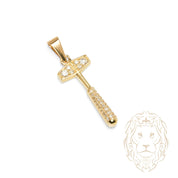 Pendentif - Or 18K jaune marteau pavé de diamants de laboratoire 1.00TCW - PEGL064