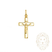 Pendentif - Or 10K jaune Jésus sur le croix - PEG1252