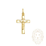 Pendentif - Or 10K jaune Jésus sur le croix - PEG1252