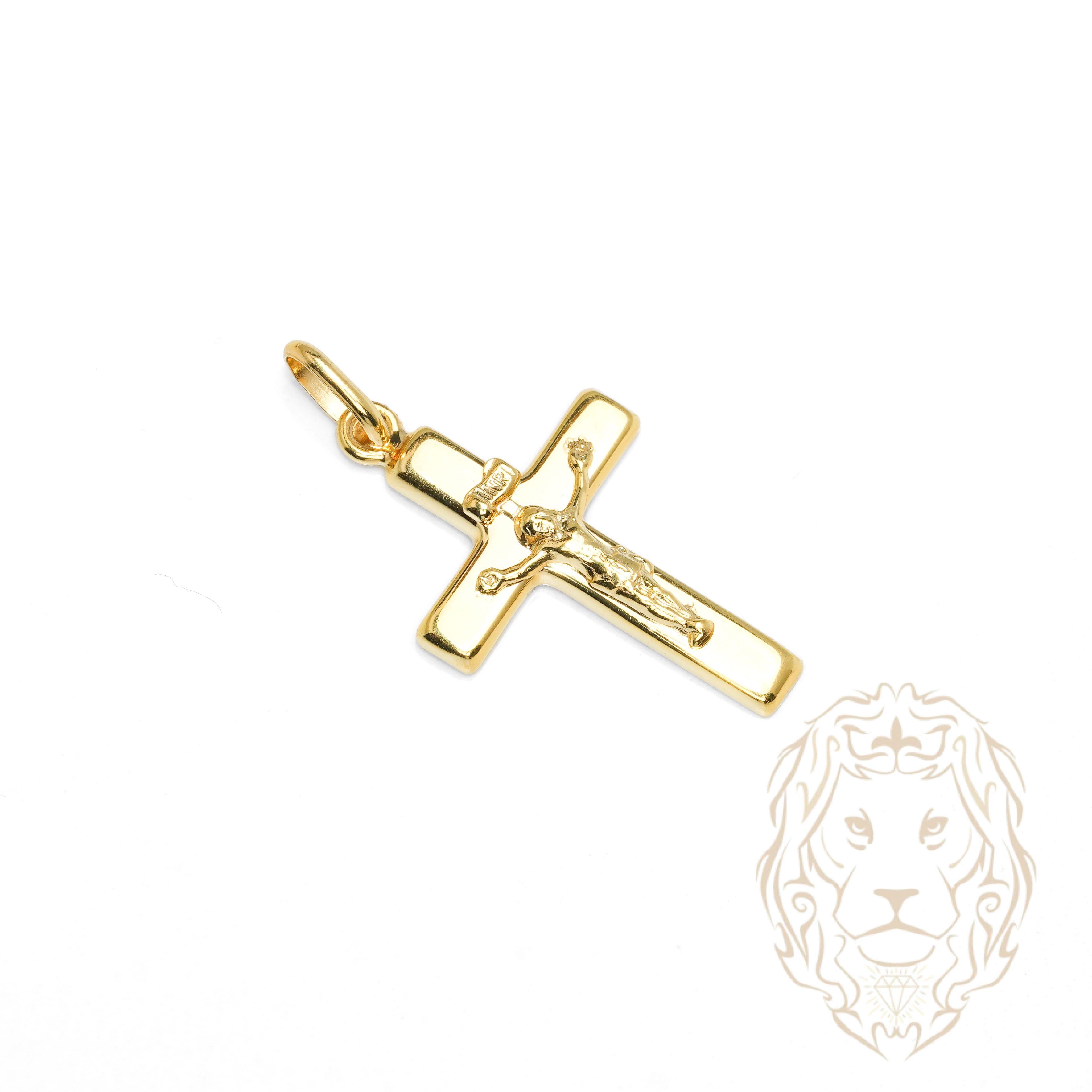 Pendentif - Or 10K jaune Jésus sur le croix - PEG1252