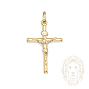 Pendentif - Or 10K jaune Jésus sur le croix - PEG1254