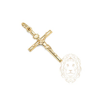 Pendentif - Or 10K jaune Jésus sur le croix - PEG1254