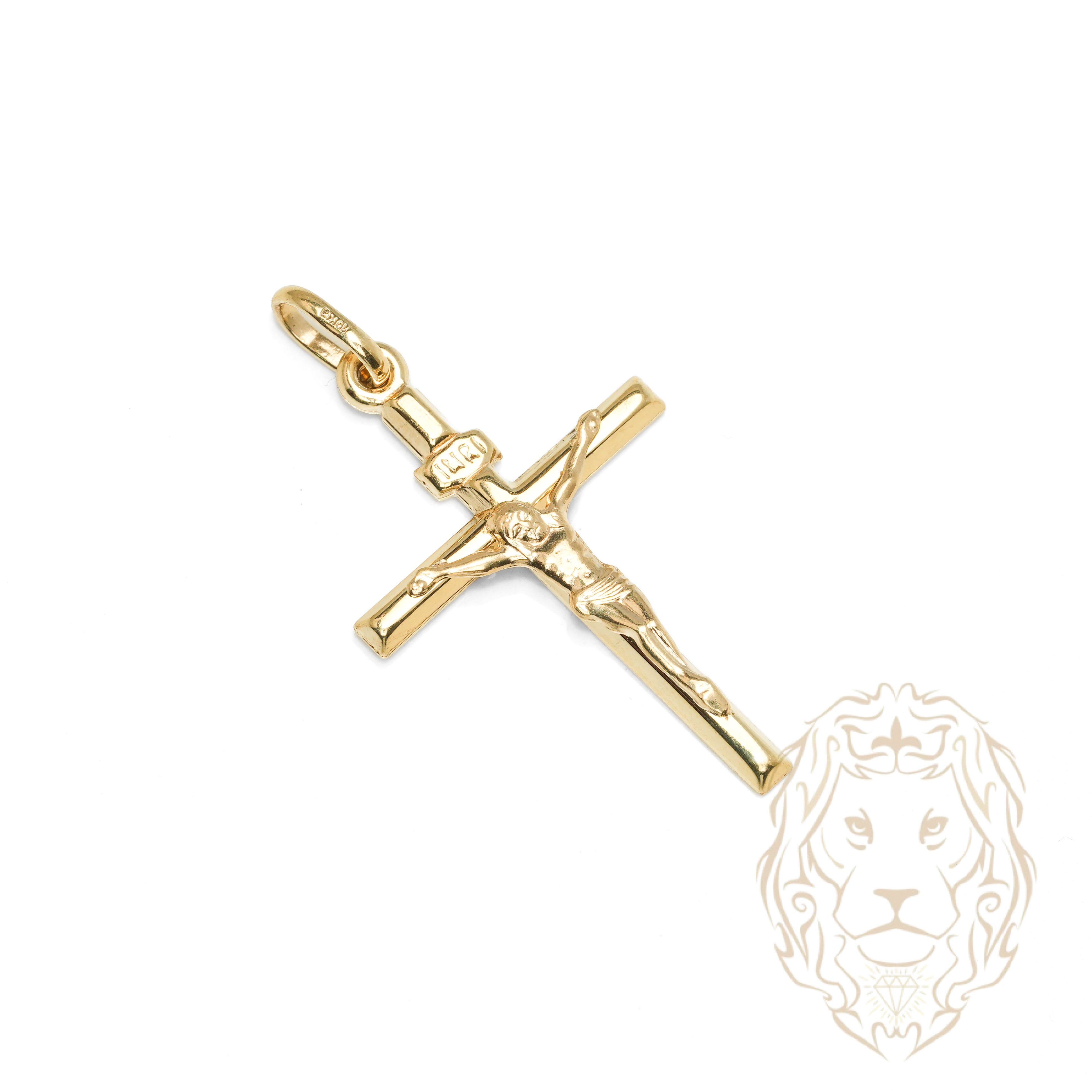 Pendentif - Or 10K jaune Jésus sur le croix - PEG1254
