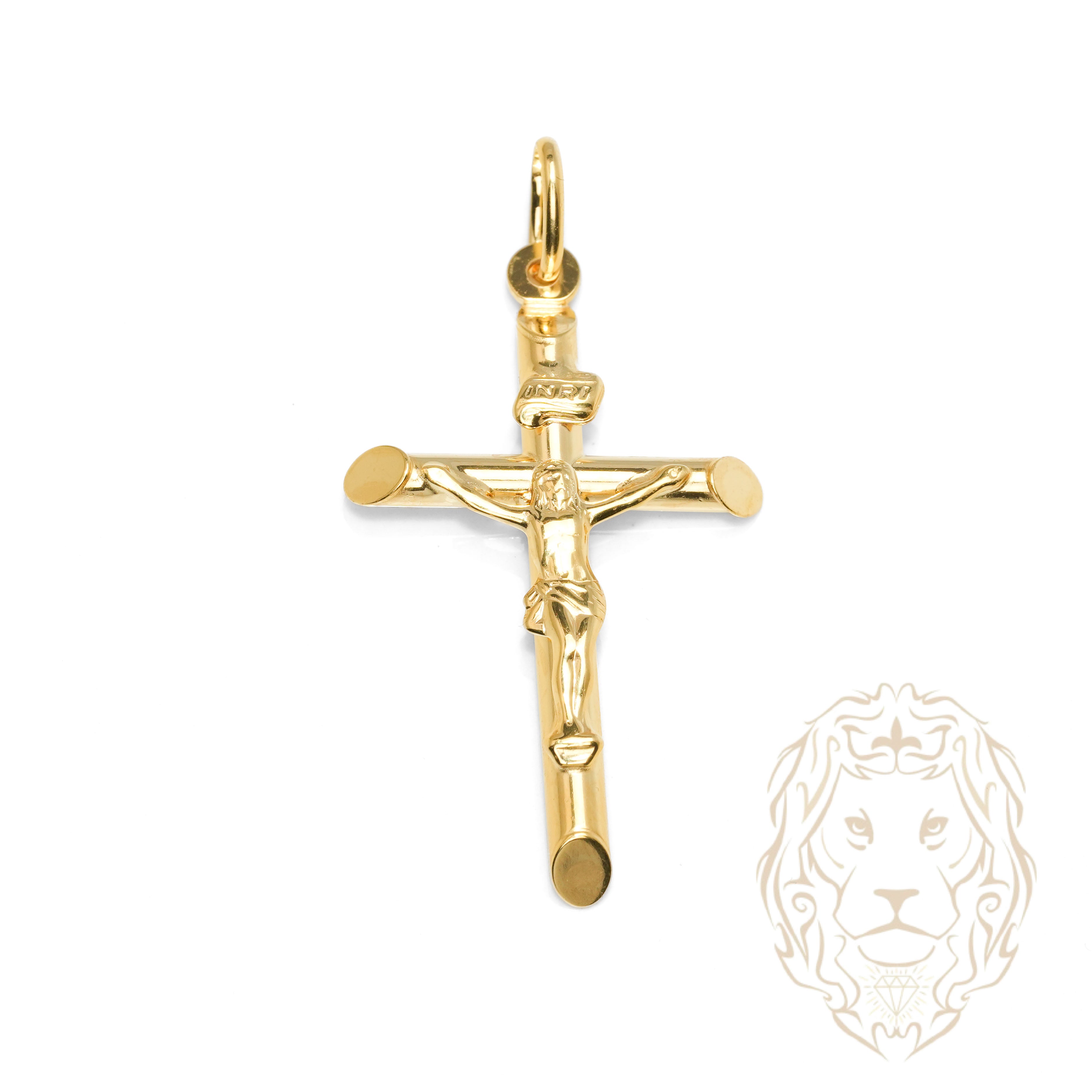 Pendentif - Or 10K jaune Jésus sur le croix - PEG1255