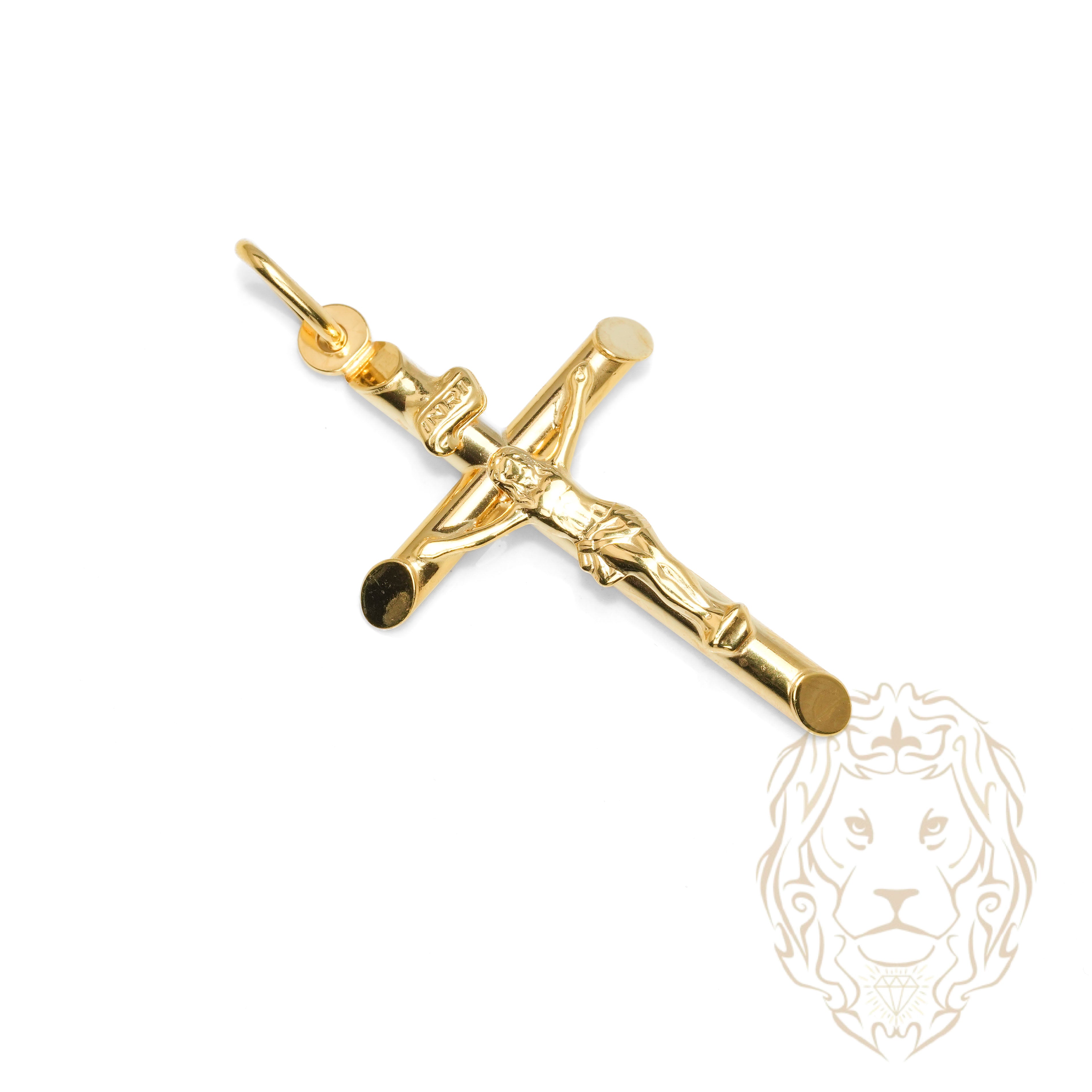 Pendentif - Or 10K jaune Jésus sur le croix - PEG1255