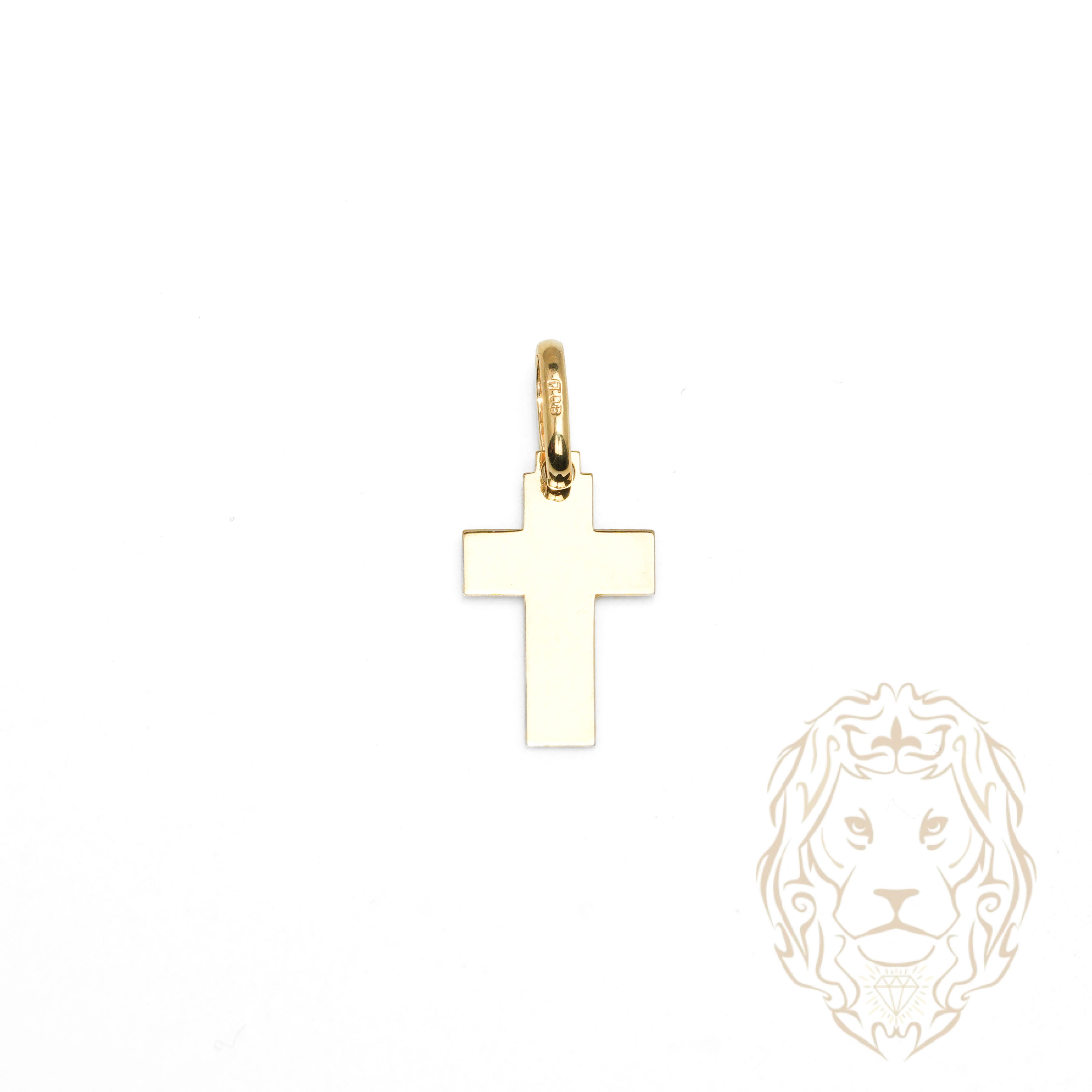 Pendentif - Or 10K jaune croix plat - PEG1260