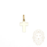 Pendentif - Or 10K jaune croix plat - PEG1260