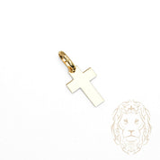 Pendentif - Or 10K jaune croix plat - PEG1260