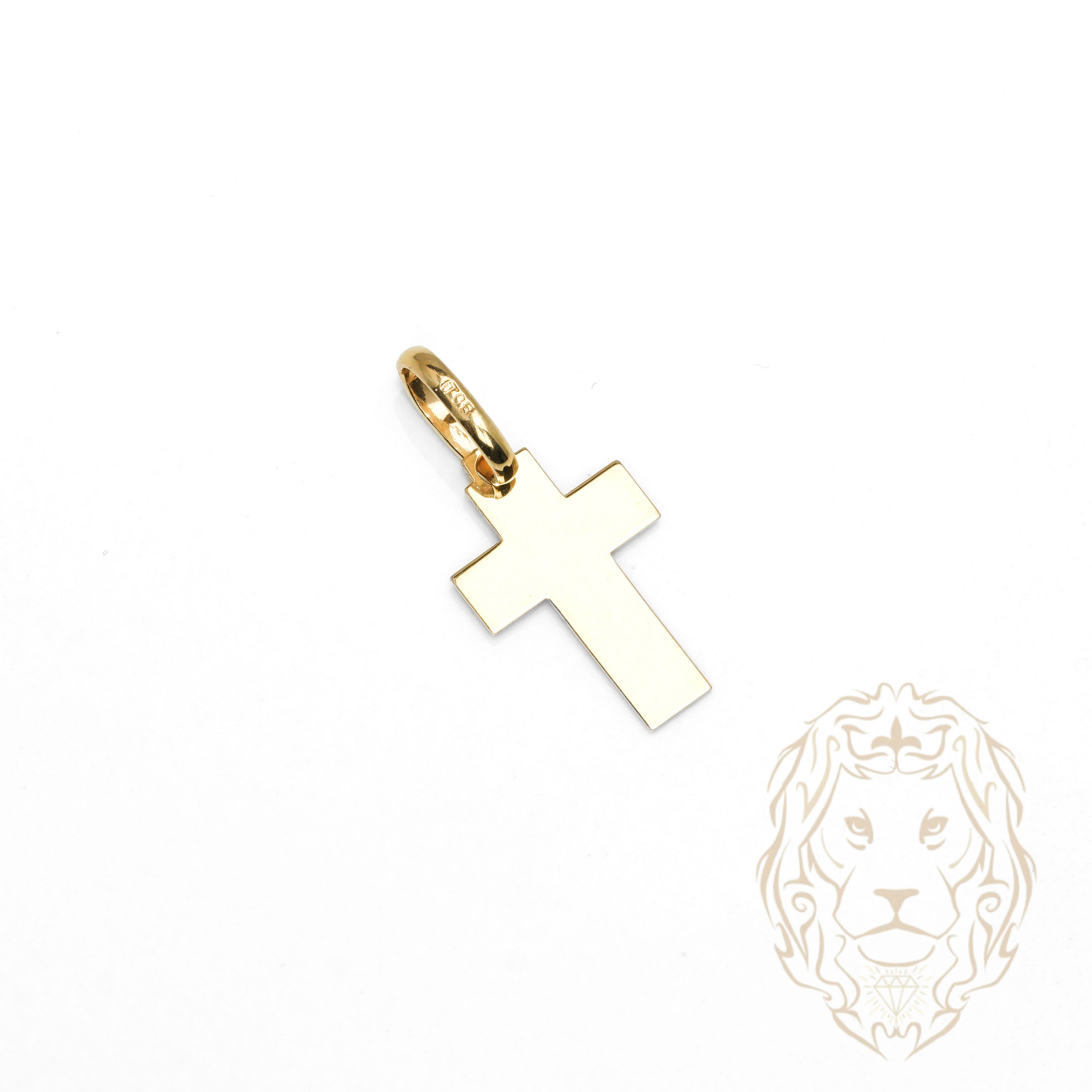 Pendentif - Or 10K jaune croix plat - PEG1260
