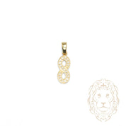 Pendentif - Or 10K jaune infini pavé de cz - PEG1261