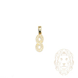 Pendentif - Or 10K jaune infini pavé de cz - PEG1261