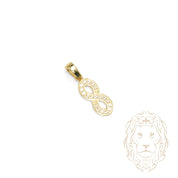 Pendentif - Or 10K jaune infini pavé de cz - PEG1261
