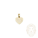 Pendentif - Or 10K jaune coeur pavé de cz - PEG1263