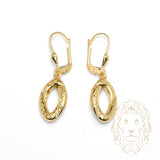 Hoops - Or 10K jaune ovale pendant coupe diamant - BOG1280