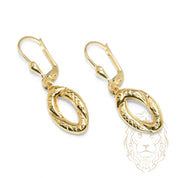 Hoops - Or 10K jaune ovale pendant coupe diamant - BOG1280