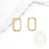 Hoops - Or 10K jaune paperclip pavé de cz 2mm X 17mm - BOG1291