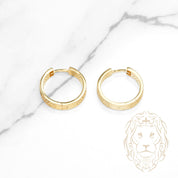 Hoops - Or 10K jaune amour pavé de cz 4mm X 15mm - BOG1296