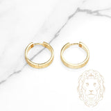 Hoops - Or 10K jaune amour pavé de cz 4mm X 15mm - BOG1296