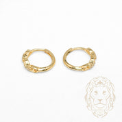 Huggies - Or 10K jaune maillons marin pavé de cz  3mm X 10mm - BOG1305