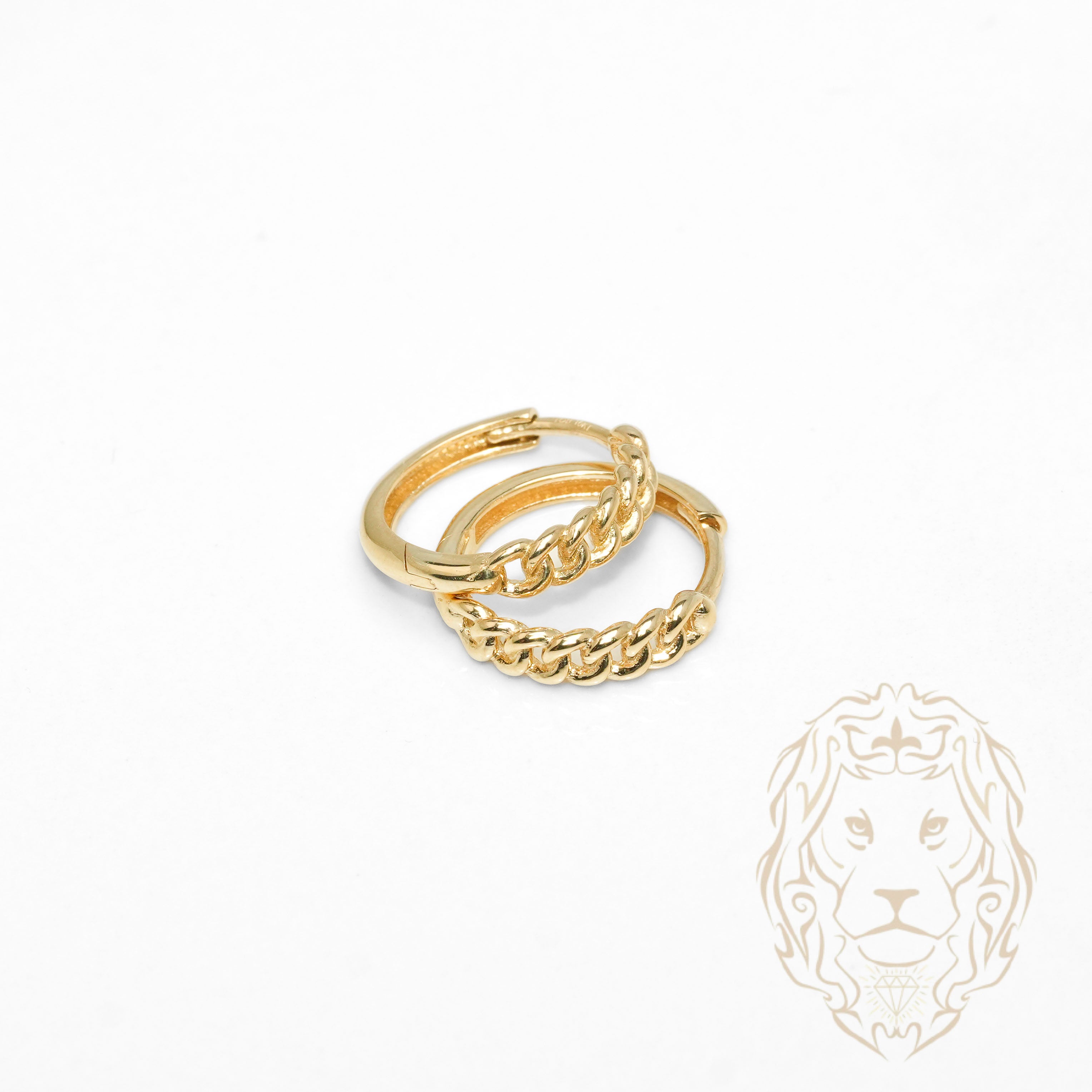 Hoops - Or 10K jaune maillons curb 3mm X 12mm - BOG1306