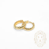 Huggies - Or 10K jaune twist 3mm X 10mm - BOG1307