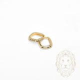Huggies - Or 10K jaune carré coupe diamant 2mm X 9mm - BOG1308