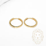 Hoops - Or 10K jaune semi-éternité pierres cz 2mm X 15mm - BOG1323