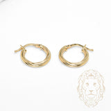 Hoops - Or 10K jaune twist 2mm X 13mm - BOG1327