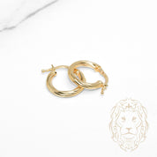 Hoops - Or 10K jaune twist 2mm X 13mm - BOG1327