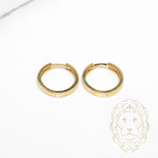 Hoops - Or 10K jaune bords carrés 2mm X 13mm - BOG1331