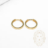 Hoops - Or 10K jaune bords carrés 2mm X 13mm - BOG1331