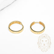 Hoops - Or 10K jaune bords carrés 3mm X 15mm - BOG1332