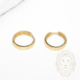 Hoops - Or 10K jaune bords carrés 3mm X 15mm - BOG1332