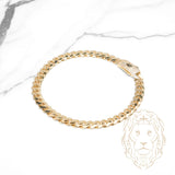 Bracelet - Or 10K jaune monaco 6.5mm & box lock pavé de cz - BRG976