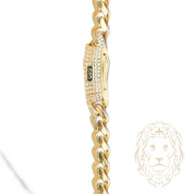 Chaîne - Or 10K jaune monaco 6.5mm & box lock pavé de cz - CHG1332