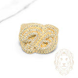 Bague - Or 10K jaune 96 pavé de diamants de laboratoire 2.50TCW - RIGL134