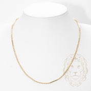 Woman's necklace - 18K two-tone yellow & white mixed pearl & stem 19.5" - CHG406