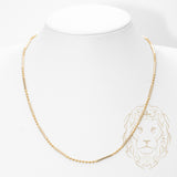 Woman's necklace - 18K two-tone yellow & white mixed pearl & stem 19.5" - CHG406