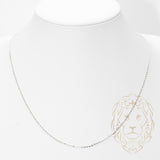 Chain - 10K white gold 1.5mm diamond cut cable - CHG439