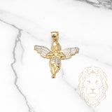 Pendant - 10K Two-tone Yellow & White Gold Angel - PEG523