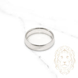 Wedding Band Ring - 10K White Gold Polished - RIG488