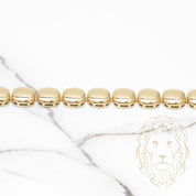 Bracelet - 10K Yellow Gold Polished Rounded Square Links 7.25" - BRG423