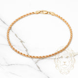 Bracelet - Or 18K jaune torsade solide 2.5mm 8.25" - BRG452